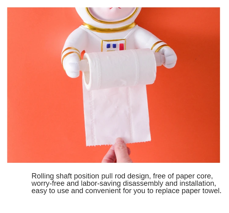 

Creativity Home Astronaut Paper Roll Holder Toilet Tissue Box Kitchen Hand Living Room Morden Animal Table Ornaments Decoration