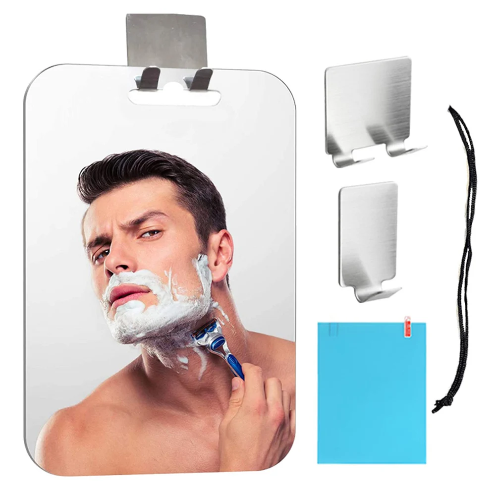 

Acrylic Anti Fog Mirror Bathroom Tools Shower Shaving Fogless Mirror Washroom Travel Accessories With Wall Suction For Men Women