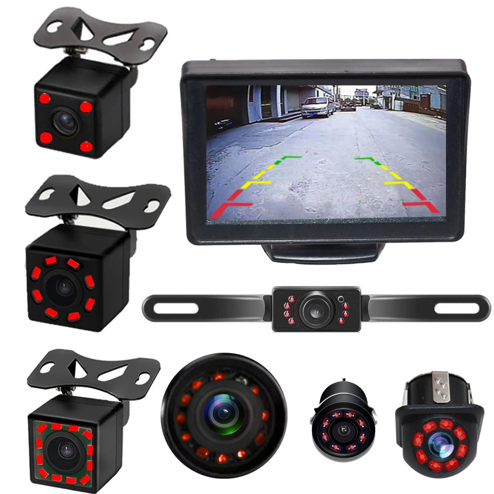 ИК Автомобильная камера заднего вида с широким углом обзора 4 3 &quotTFT lcd цветной