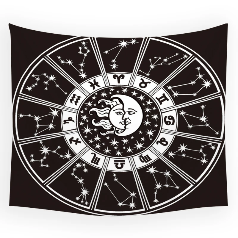 Психоделическое настенное пляжное полотенце с космическими звездами