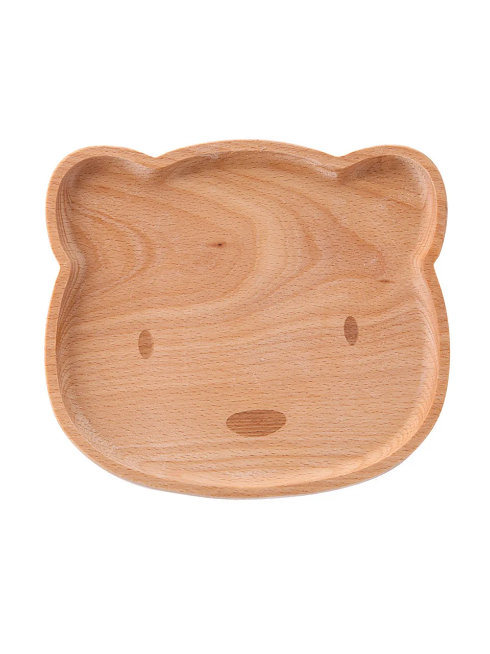

Creative Beech Cartoon Tray Kitchen Wooden Tea Cup Breakfast Coaster Household Large Solid Wood Tableware Tray Cake Snack Plate