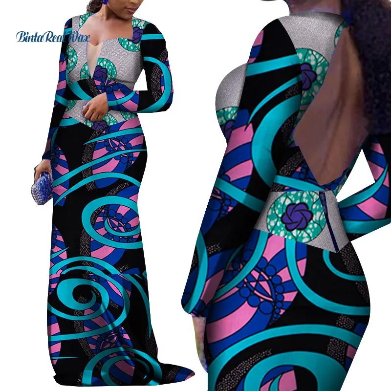 2019 Базен платье на заказ Vestidos плюс размер африканская одежда для женщин Дашики