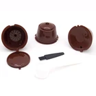 3 шт многоразовые кофейные капсулы фильтр чашка для Nescafe Dolce Gusto многоразовые крышки ложка-кисточка фильтр корзины Pod мягкий вкус сладкий