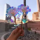 110 шт. разноцветная светящаяся Роза, сделай сам, искусственная Светодиодная светильник ка, цветок, уникальный подарок для искусственных цветов, без подарочной коробки # Z