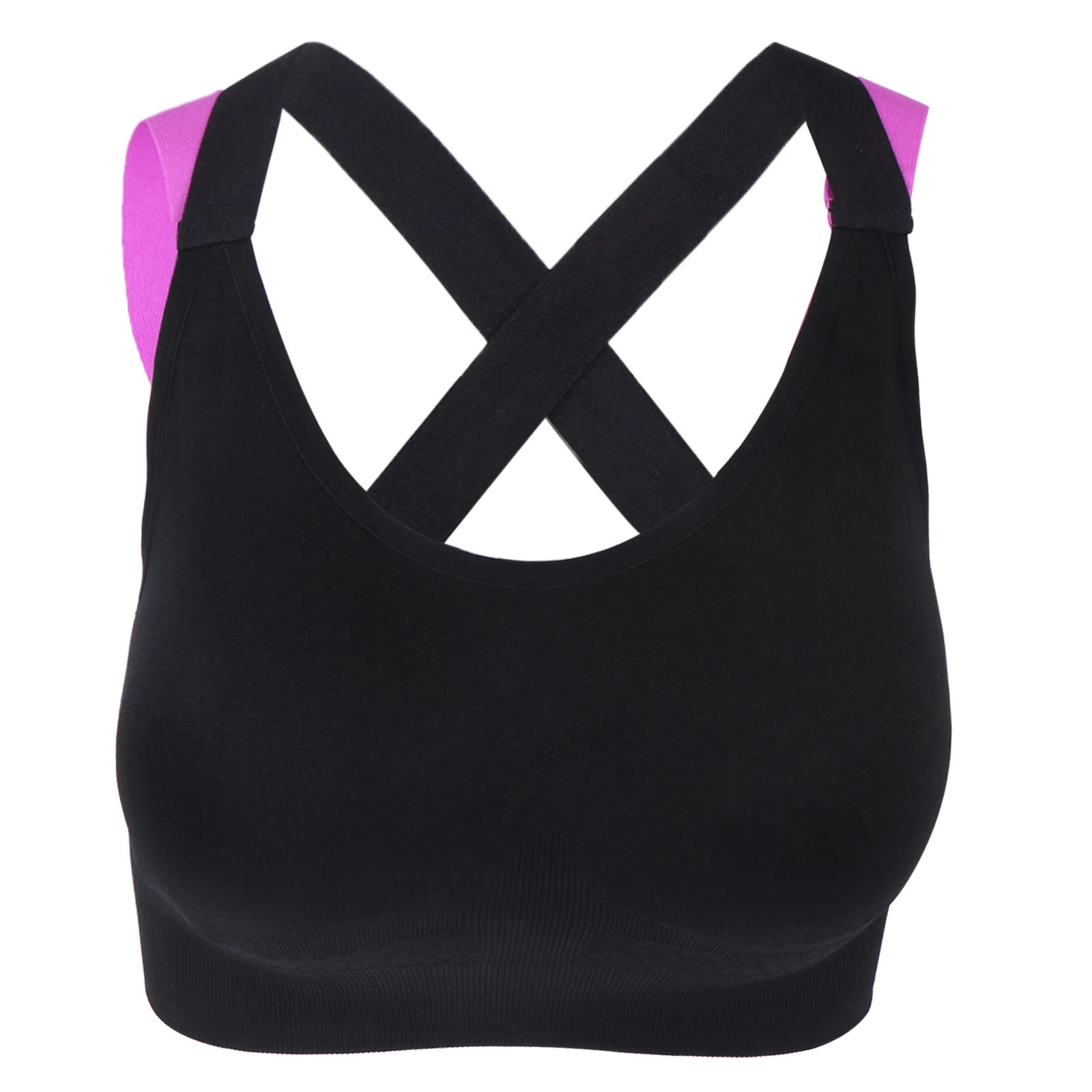 

Women’s Sports Bra Cross Back Strappy Vest Backless Bra Removable Padded Yoga Br