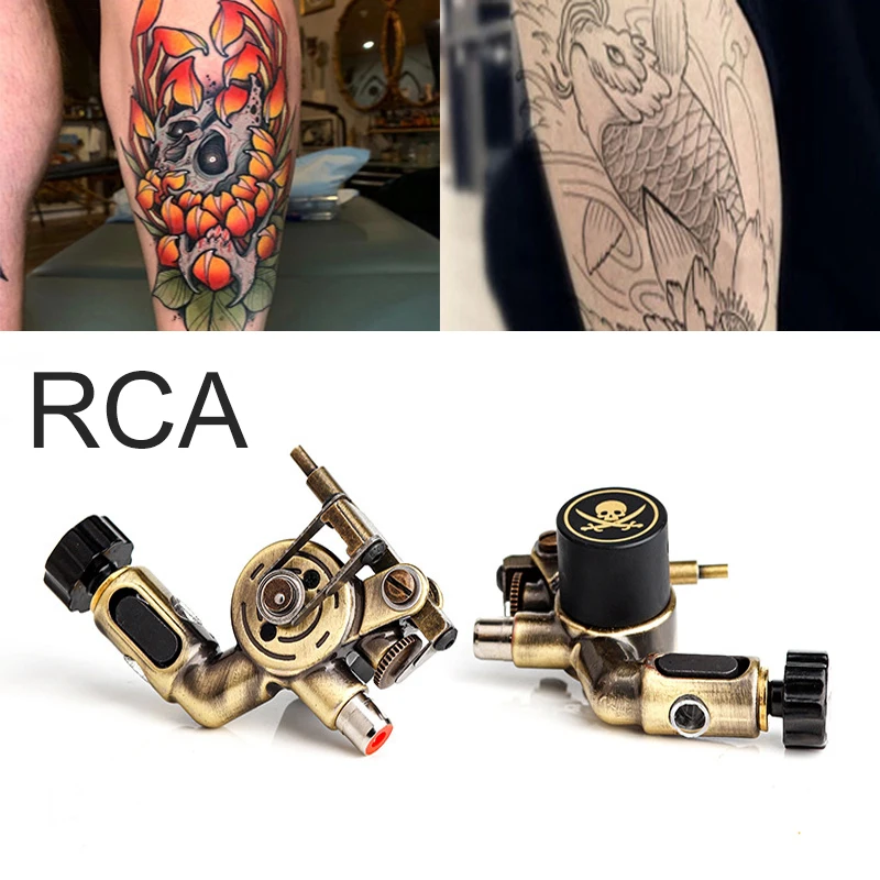 

RCA Electric Tattoo Gun Premanent Makeup Machine for Tattoo Liner & Shader Skull Machine Tattoo Rotary Tattoo Machine Body Art