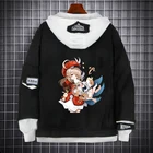 Джинсовая куртка Game Genshin Impact, костюм Klee для косплея, толстое пальто для мужчин и женщин, Приталенная толстовка, верхняя одежда, куртки