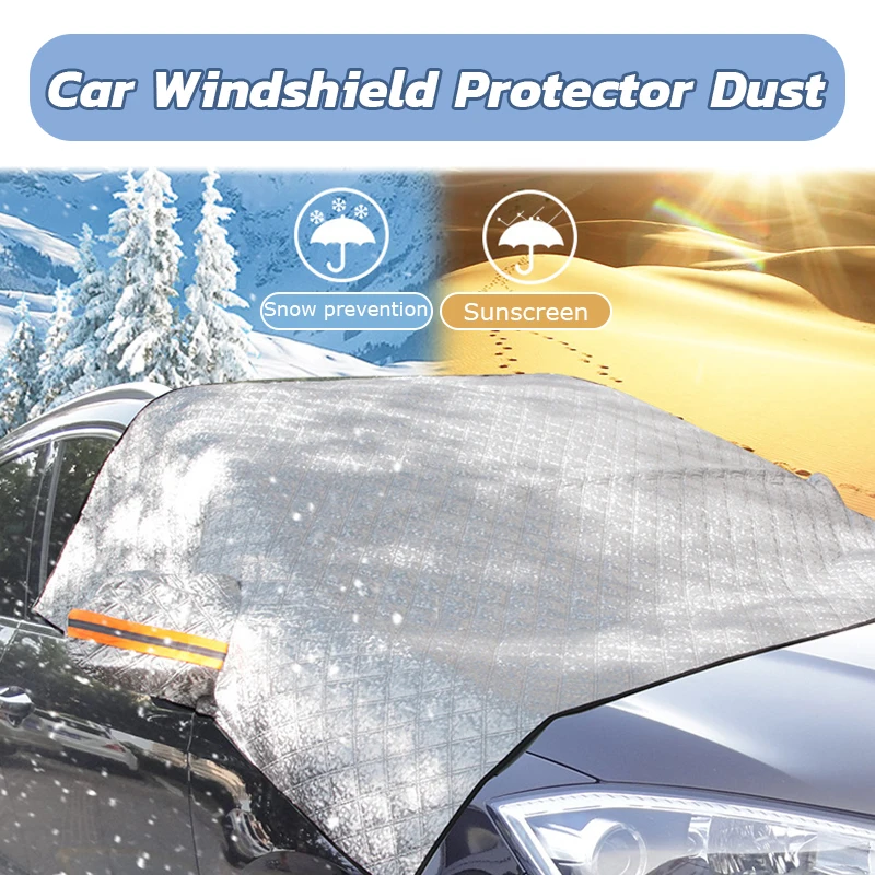 

249x212.5x136cm Mirror Reflective Bar Cover Prevent Winter Snow Ice Sun Shade Rain Car Windshield Protector Dust Frost Freezing