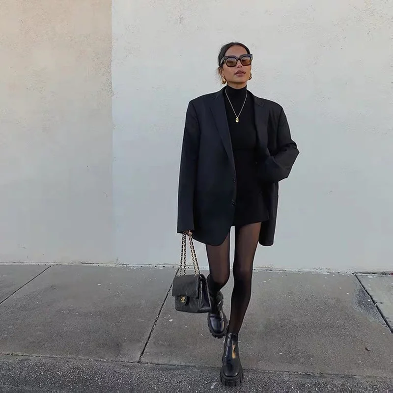 

DIRTYLILY 2020 New Fashion Solid Color Lapel Blazer Women Elegant Vintage Casual Loose Temperament Coat Tide