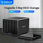 ORICO NS Series 5 Bay 3,5 ''USB3.0 с док-станцией RAID HDD 78 Вт адаптер питания Корпус для жесткого диска Поддержка 5 Гбитс HDD Чехол