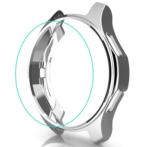 Silver Чехол gear S3 frontier для samsung Galaxy Watch 46 мм 42 мм, чехол galss, мягкий бампер, аксессуары для умных часов, защитный чехол с покрытием - Цвет: Silver