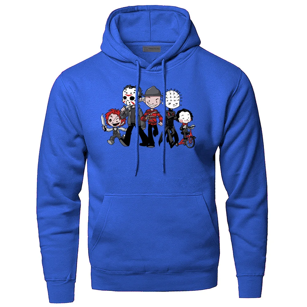 Джейсон клоун пила Хэллоуин толстовки для мужчин кофты фильм ужасов толстовка с капюшоном зима осень флис теплая уличная спортивная одежда - Цвет: blue 6