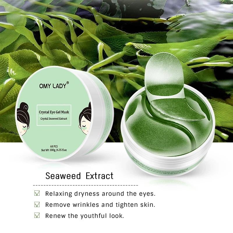

Omy LADY Eye bags Cream With 60pcs/30pair Seaweed Extract Eye Patch Mask Eye Gel Mask Hydrating Moisturizing Eye Around