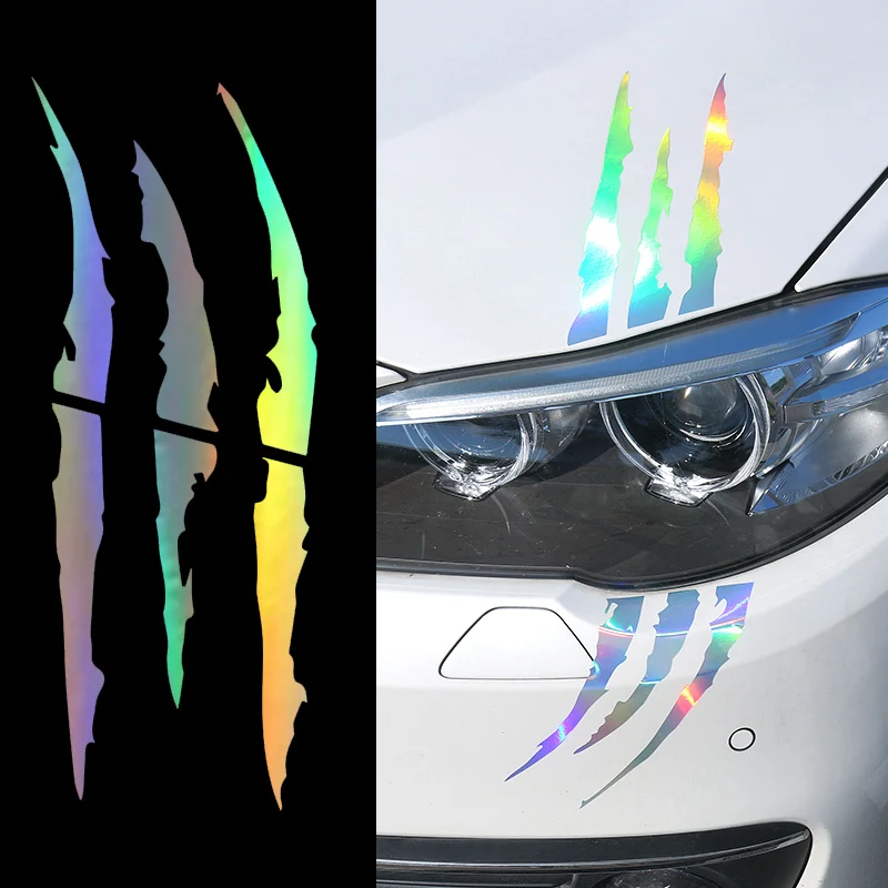 Универсальная фара наклейка в полоску с когтями для Skoda Octavia Fabia Rapid Superb Yeti Roomster |