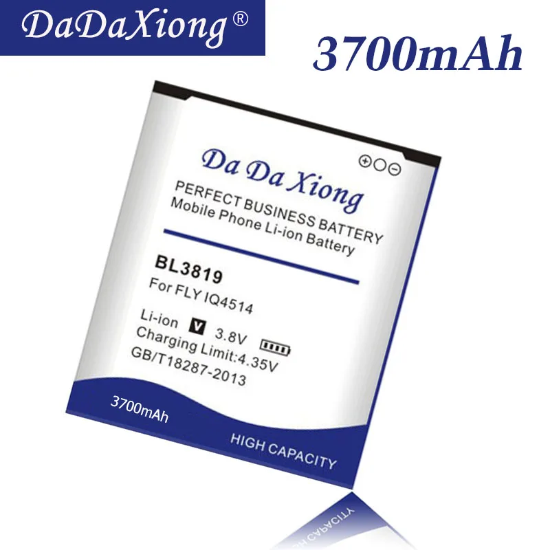Литий ионный аккумулятор Da Xiong 3700 мАч BL3819 для мобильных телефонов FLY