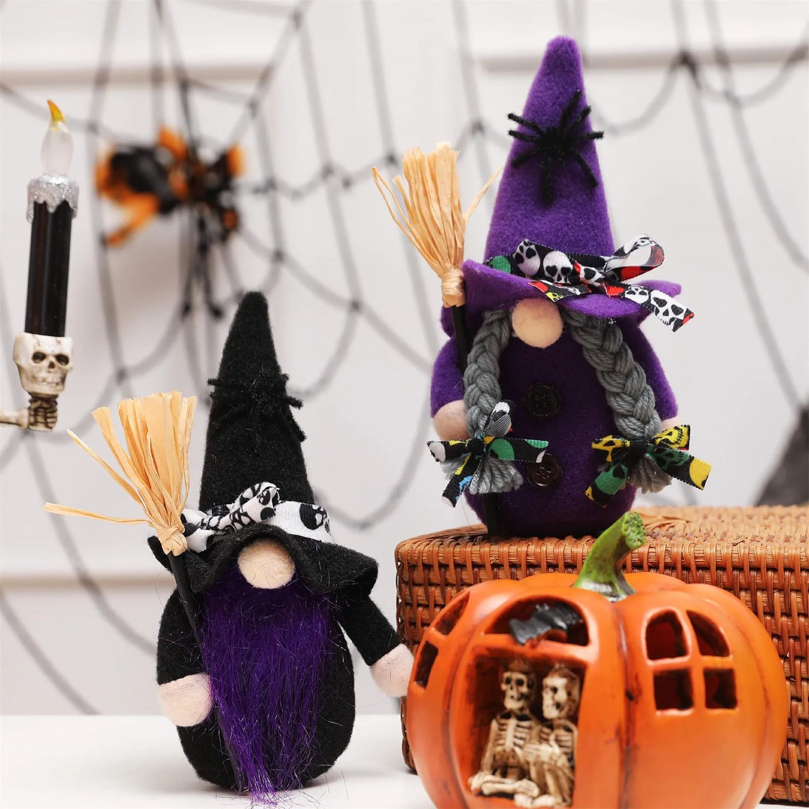 

Faceless Doll Halloween Gnome Bat Dwarf Home Farmhous Kitchen Decor Decorations Creative Desktop Ornaments Party Supplies