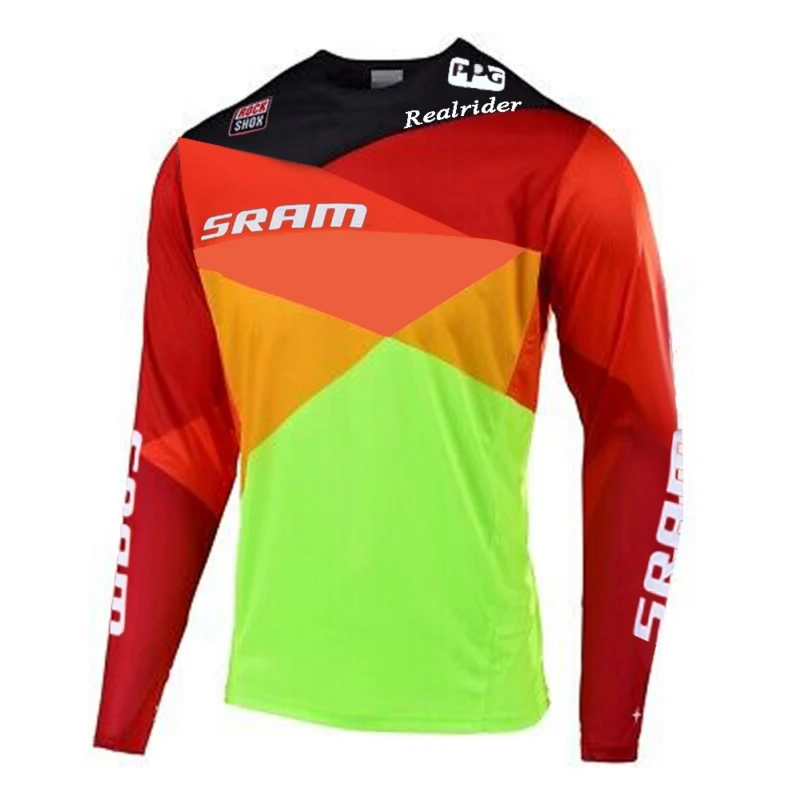 M mtb Джерси moto cross enduro moto jersey GP горный велосипед moto cross jersey BMX DH короткая рубашка одежда для спуска - Цвет: M