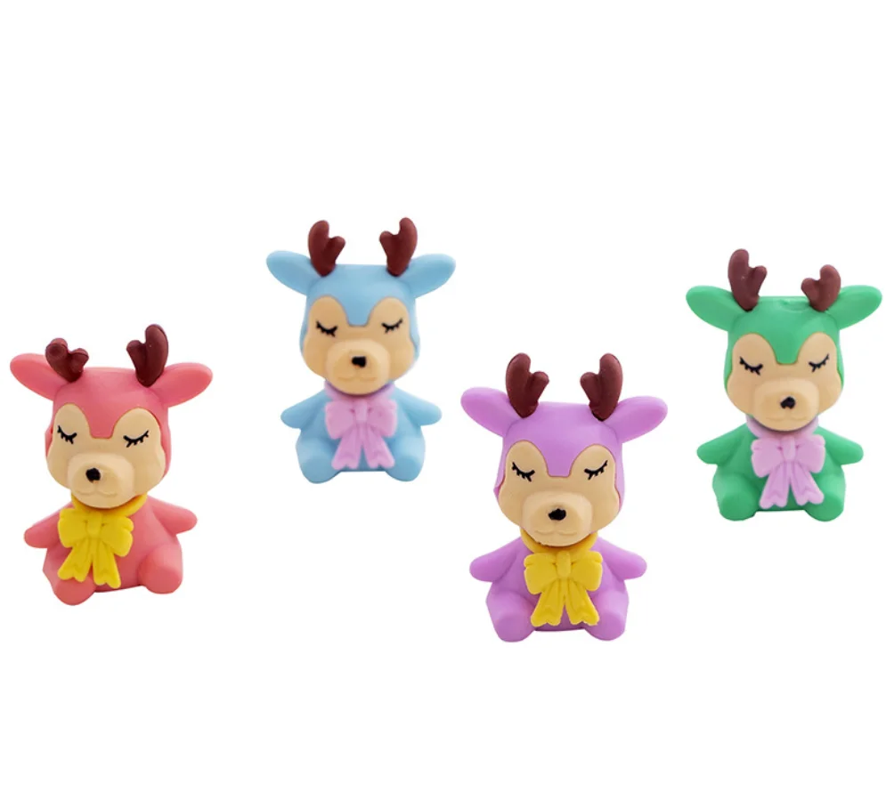 2 шт. маленький олень милый резиновый ластик для карандаша канцелярские товары