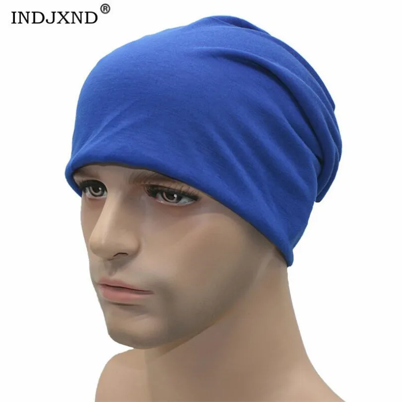 

INDJXND Spring Autumn Turban Cap Casual Unisex Hip-Hop Cap Candy Colors Knitting Beanie Hats For Women Men Winter Beanies Caps