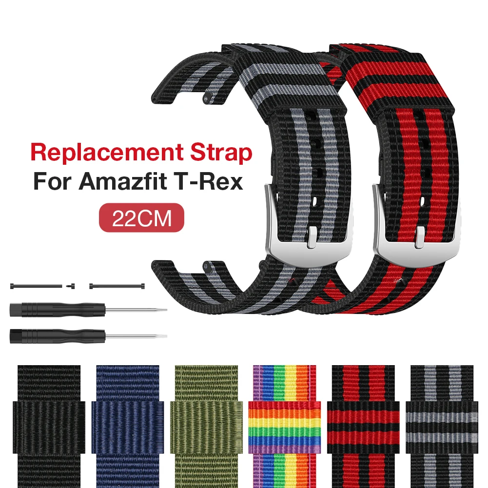 

Ремешок для смарт-часов Amazfit T-Rex, удобный холщовый сменный Воздухопроницаемый браслет на запястье, аксессуары для смарт-часов