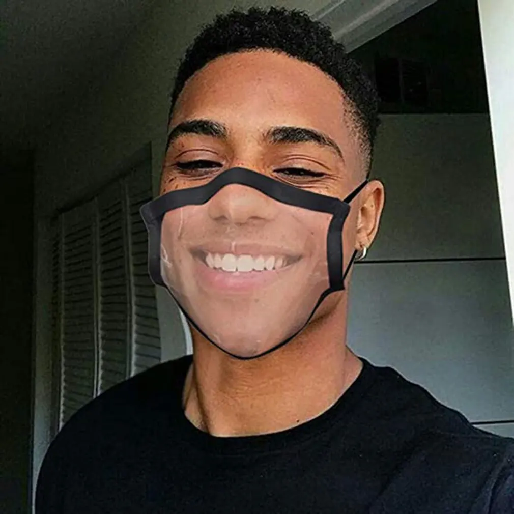 

Reusable Washable Protective Face Cover Adult Face Mask With Clear Window Visible Expression For The Deaf And Hard Of Hearing
