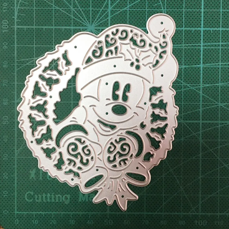 Рождественский венок мышь металлические штампы для рукоделия карточки Декор