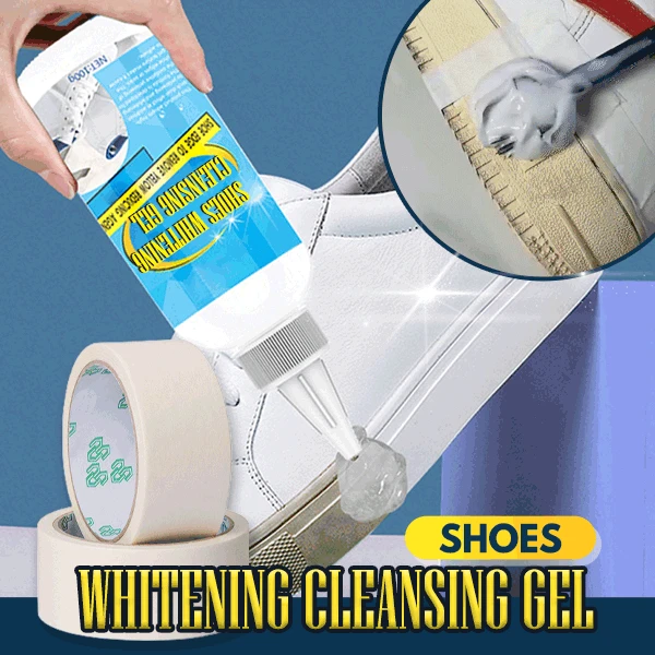 

100G White Shoes Cleaner Shoes Whitening Cleansing Gel With Making Tape for Shoe Brush Shoe Cleaning Gel Shoe Whitening Cream