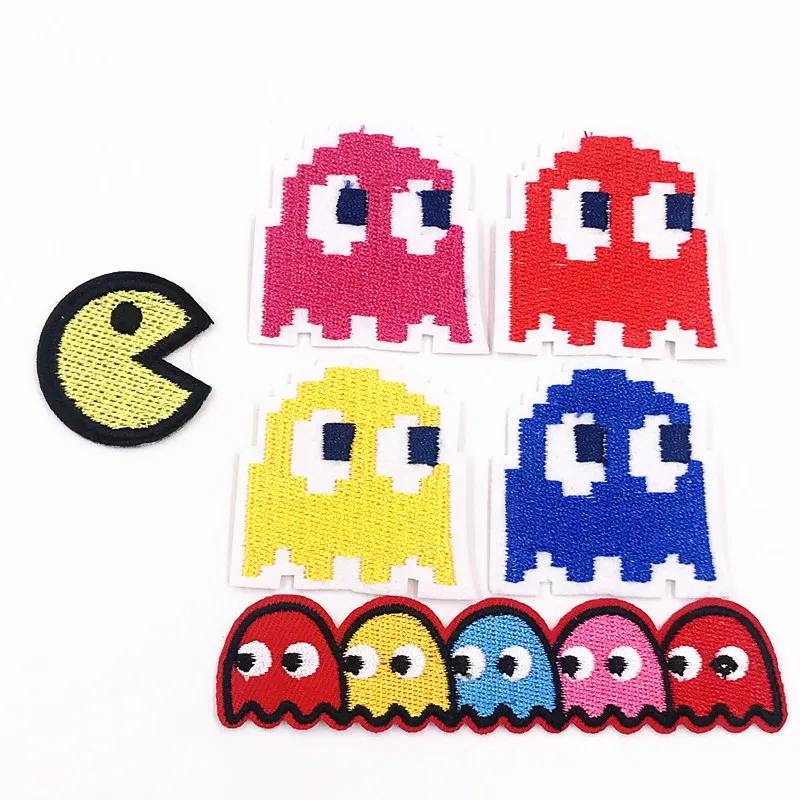 1 шт. розовый игра нашивка с персонажем Железный На Аппликация еды фасоли вышитый