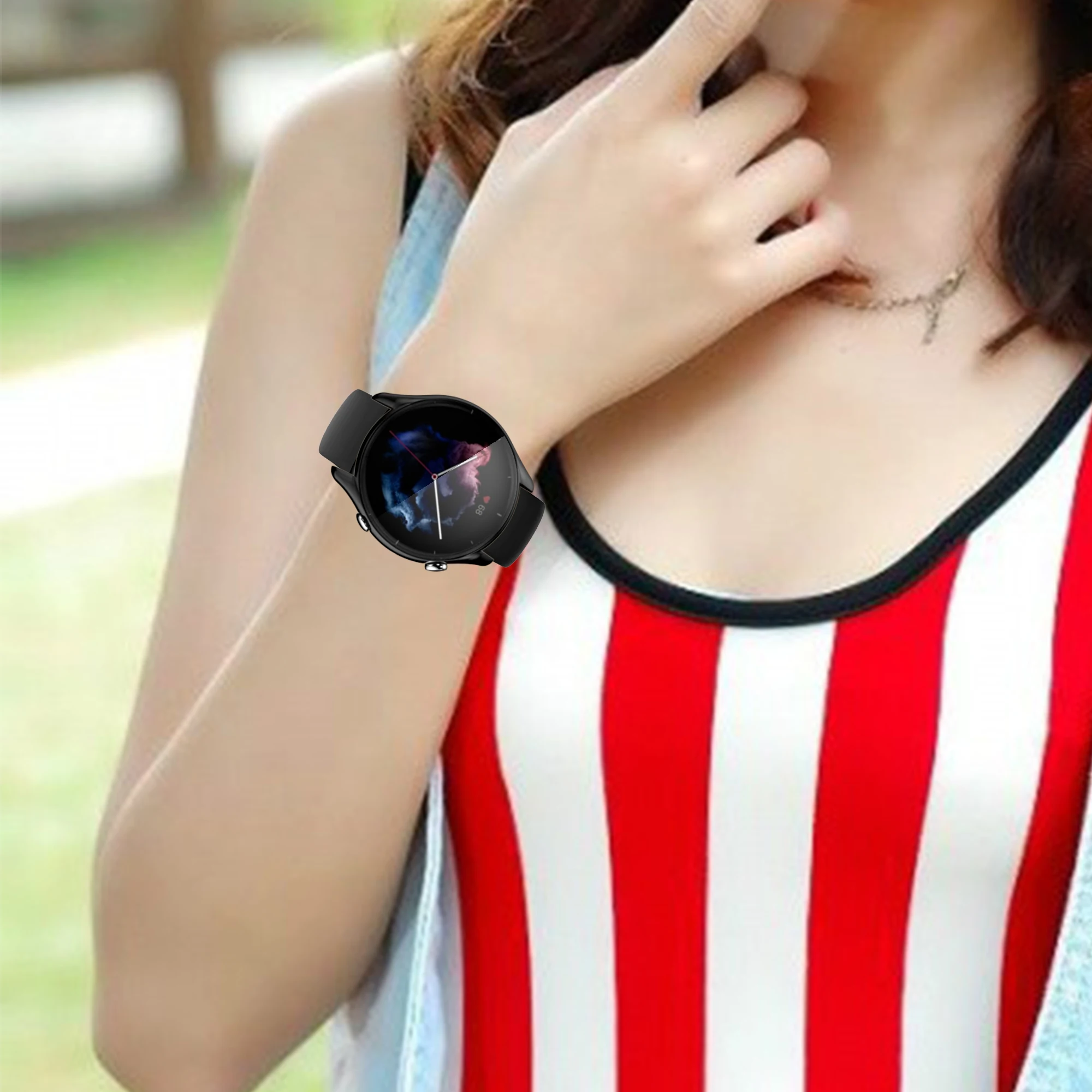 Силиконовая пленка для экрана чехол смарт-часов Xiaomi Huami Amazfit GTR 3/3 pro защитный