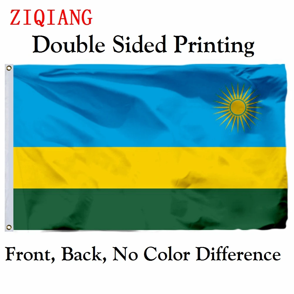 

Rwanda Flag 3x5ft Polyester Flying Size 90x150cm Custom High Quality Double Sided Printing Banner