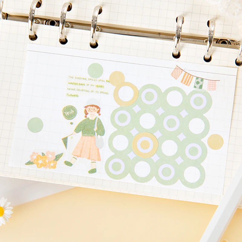 Базовый шаблон наклейки цветок пуля декоративные записываемые крафт бумажные