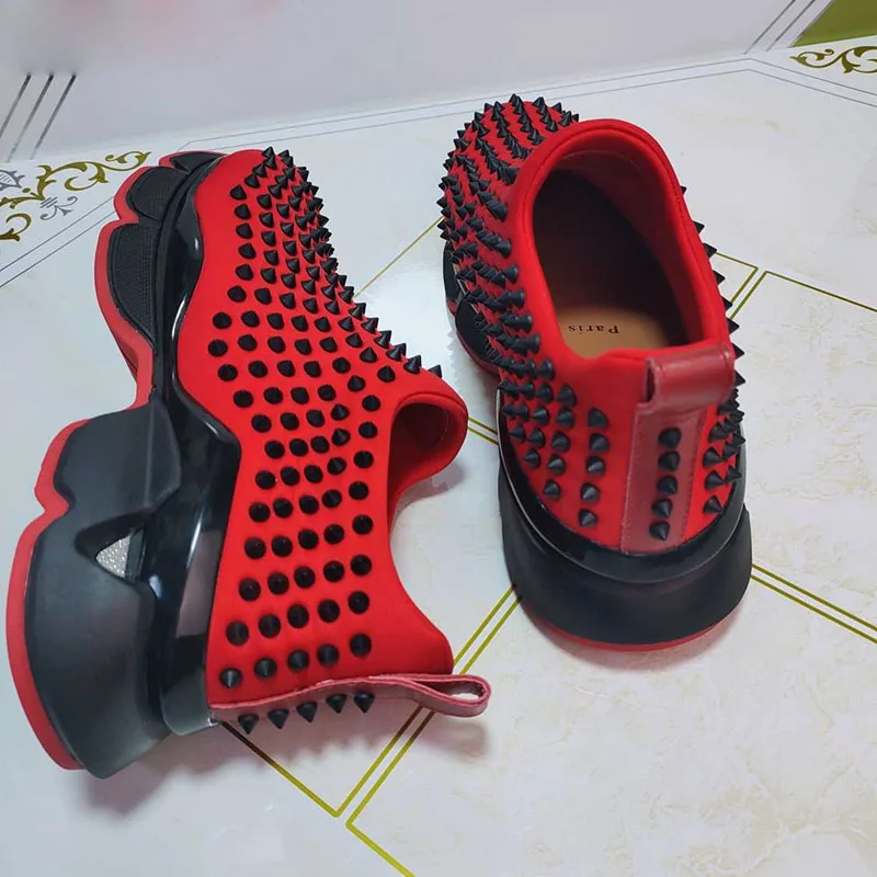 

Ladies casual shoes, luxury design, decorative rivets, ladies sneakers, ultra-light and comfortable loafers, platform shoes