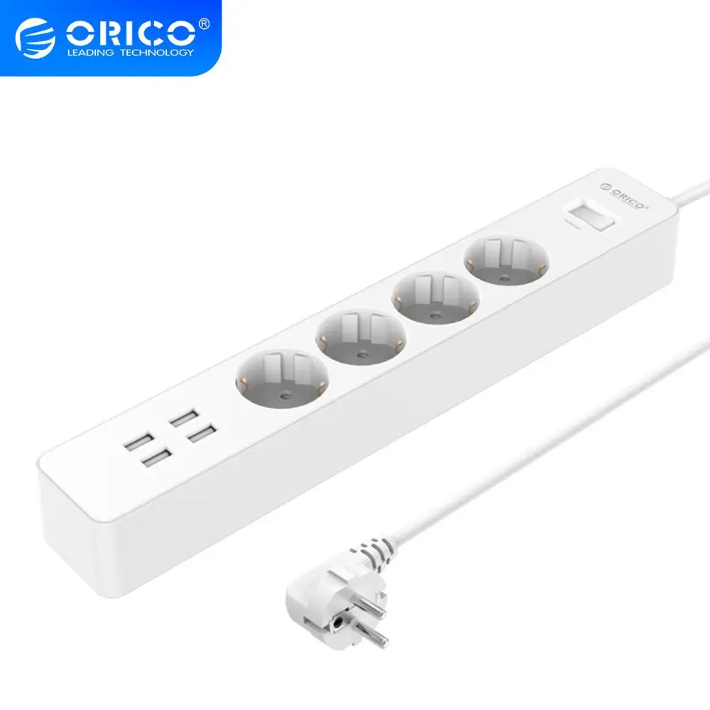 ORICO EU/UK Surge Protector USB Power Strip With 2/4 Charger 4 AC Plug Multi Outlet Phone for Home Office|orico osc-4a4u|4 usb charger eusurge