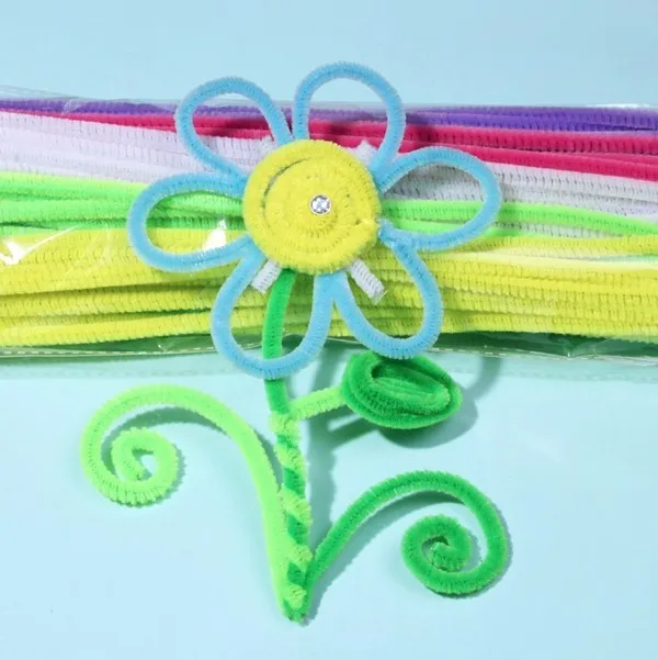 100pcs Multicolour Chenille Stems Pipe Cleaners Handmade Diy Art Craft Material Kids Creativity Handicraft Children Toys
