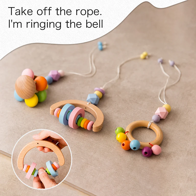 Mamihome Детские деревянный Прорезыватель для зубов тренажерный зал игровой игрушки
