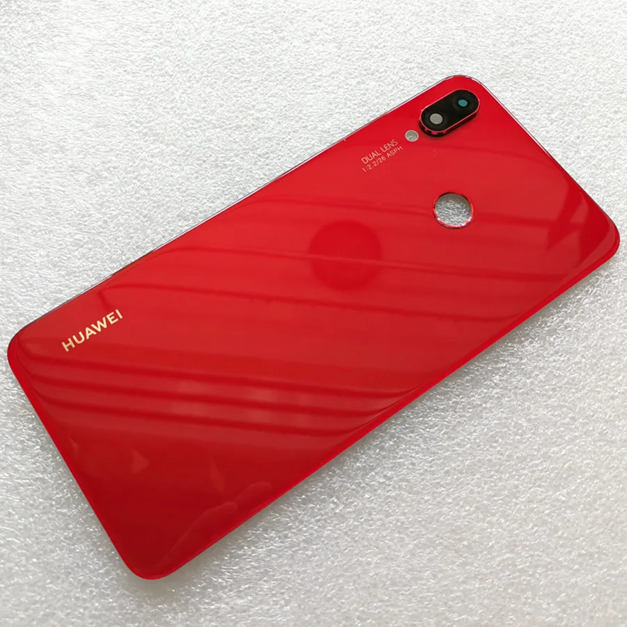 Для huawei Nova 3 крышка батареи Задняя стеклянная задняя дверь корпус чехол для huawei Nova 3i крышка батареи с объективом камеры Замена
