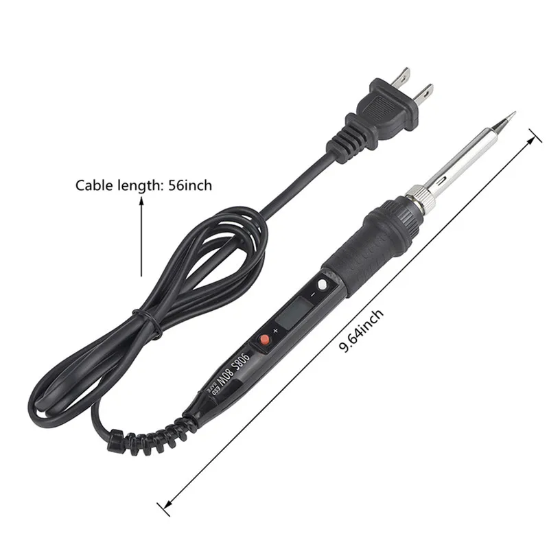 Электрический паяльник 908S 80 Вт ЖК-дисплей паяльная станция с регулируемой