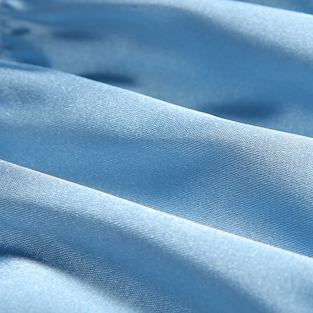 Женские майки с рюшами регулируемые оборками и черный или синий атласный Топ из