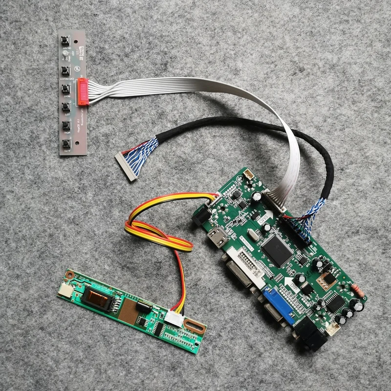 

LCD Controller Drive Board DIY Kit VGA+DVI Fit LT133X1/LT133X2/LT133X6/LT133XB Matrix 20-Pin LVDS M.NT68676 1024*768 1CCFL