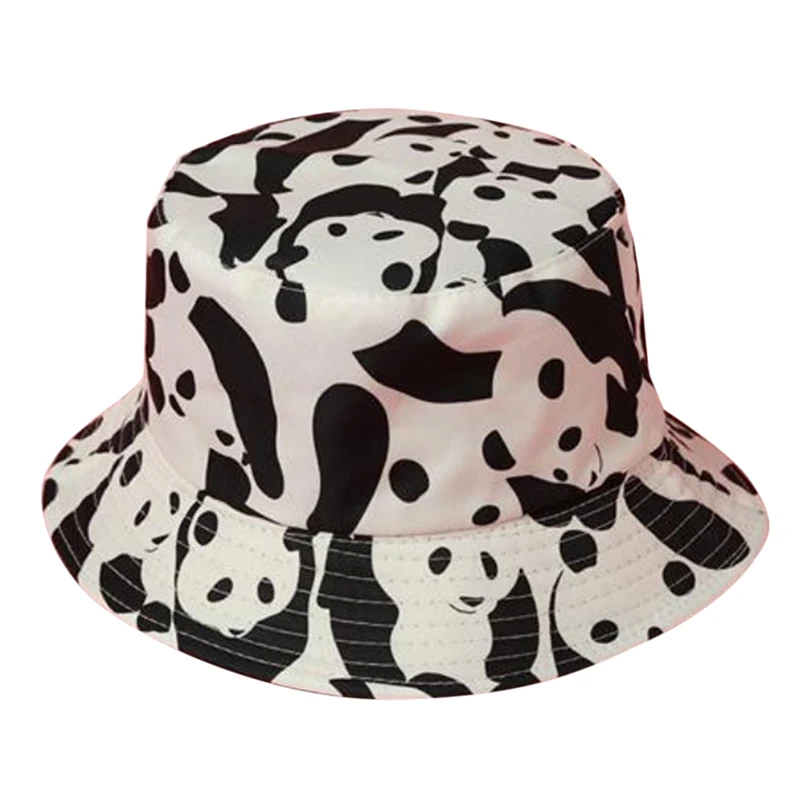 Симпатичная Панама с пандой складная летняя уличная Кепка Бобом в стиле хип-хоп