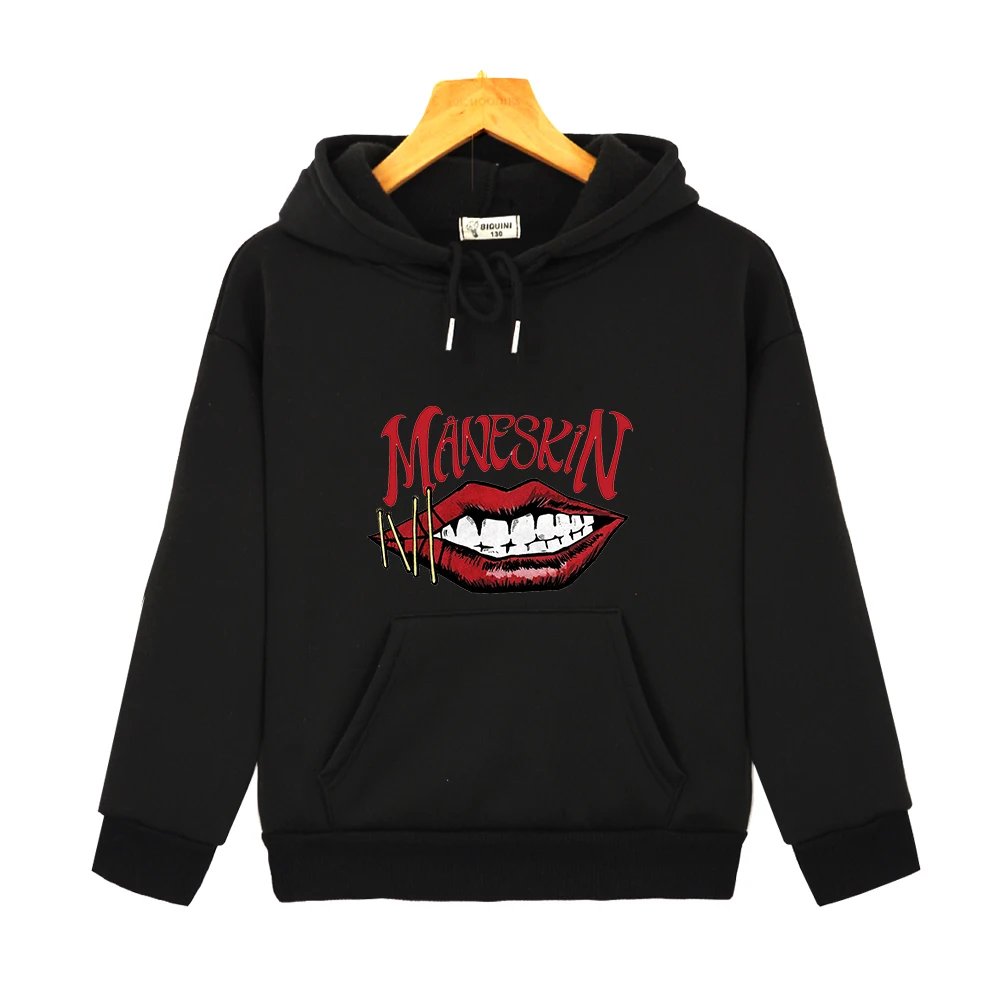 

Hot Italian Singer Maneskin Graphic Hoodies Unisex Streetwear for Children Sweatshirt with Hood Kids Clothes Boys Girl Clothing