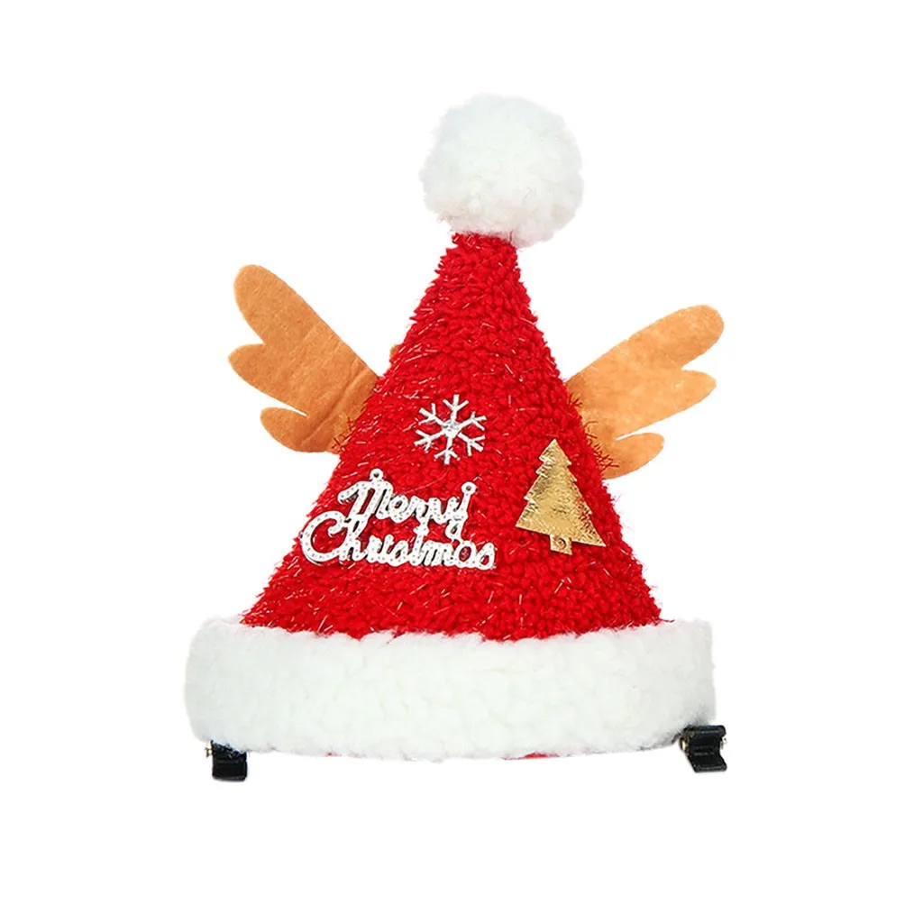 Рождественские украшения декоративные шпильки для волос шапка мягкие плюшевые