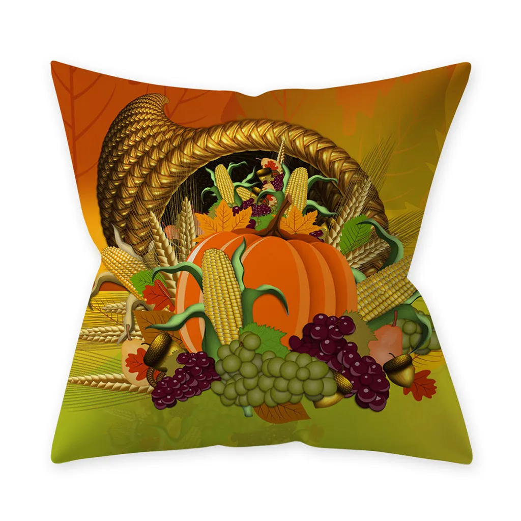 Милая тыква акварельная наволочка для осенней уборки Дня благодарения домашний