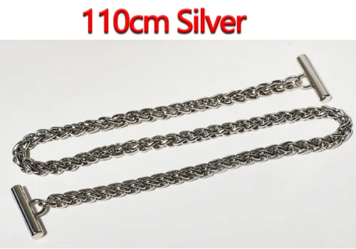 110cm Silver DIY 6 мм золото, серебро, пистолет черный, покрытие бронзового металла замена цепи плечевые ремни для маленькой сумки ручка с OT застежками - Цвет: 110cm Silver