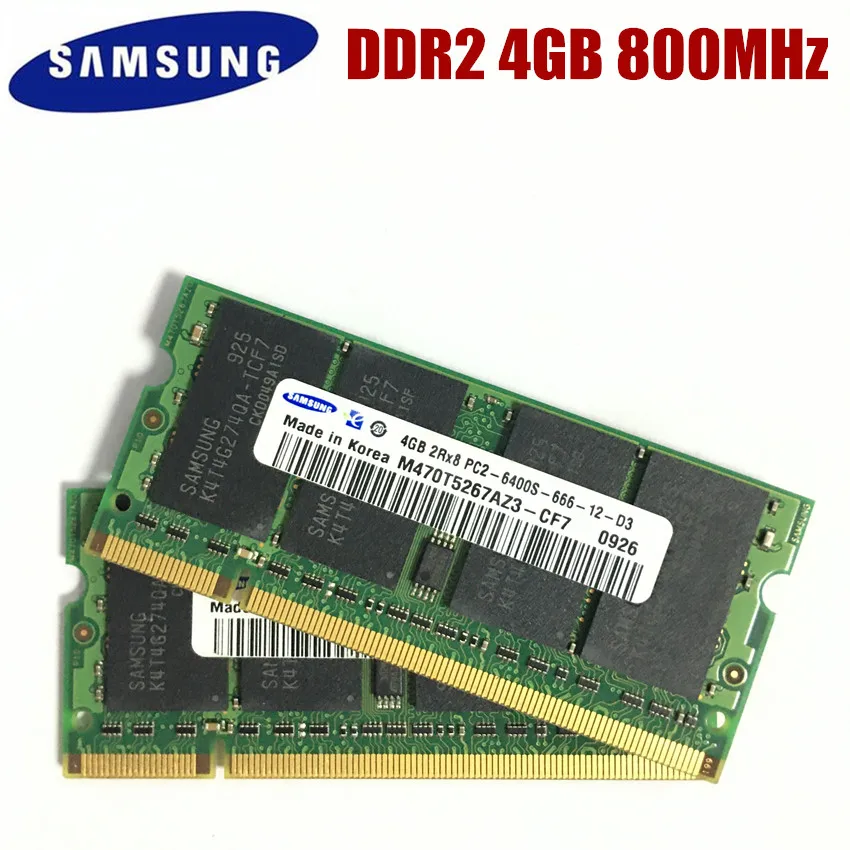 Память Samsung для ноутбука 4 Гб фреза DDR2 800 МГц оперативная память 4G 6400S 200 контактов
