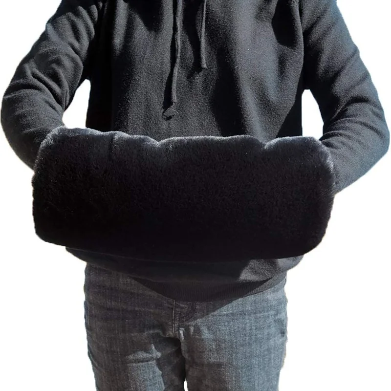 

Fashion Ladies Hand Warmer Gloves Windproof Rabbit Fur Hand Warmers Autumn And Winter Thick Warm Gloves