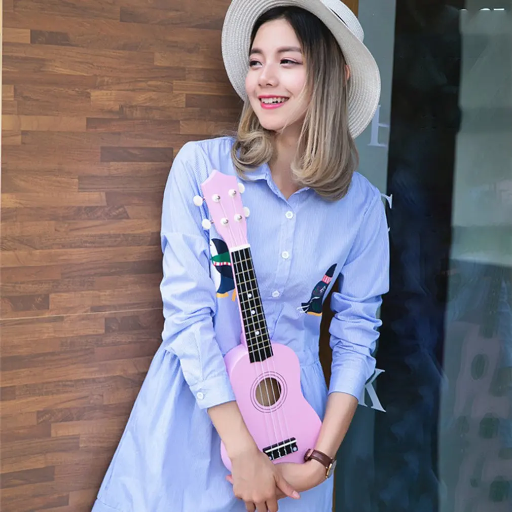 21 дюймов мини деревянная Гавайская гитара Мини укулеле симулятор гитары дети