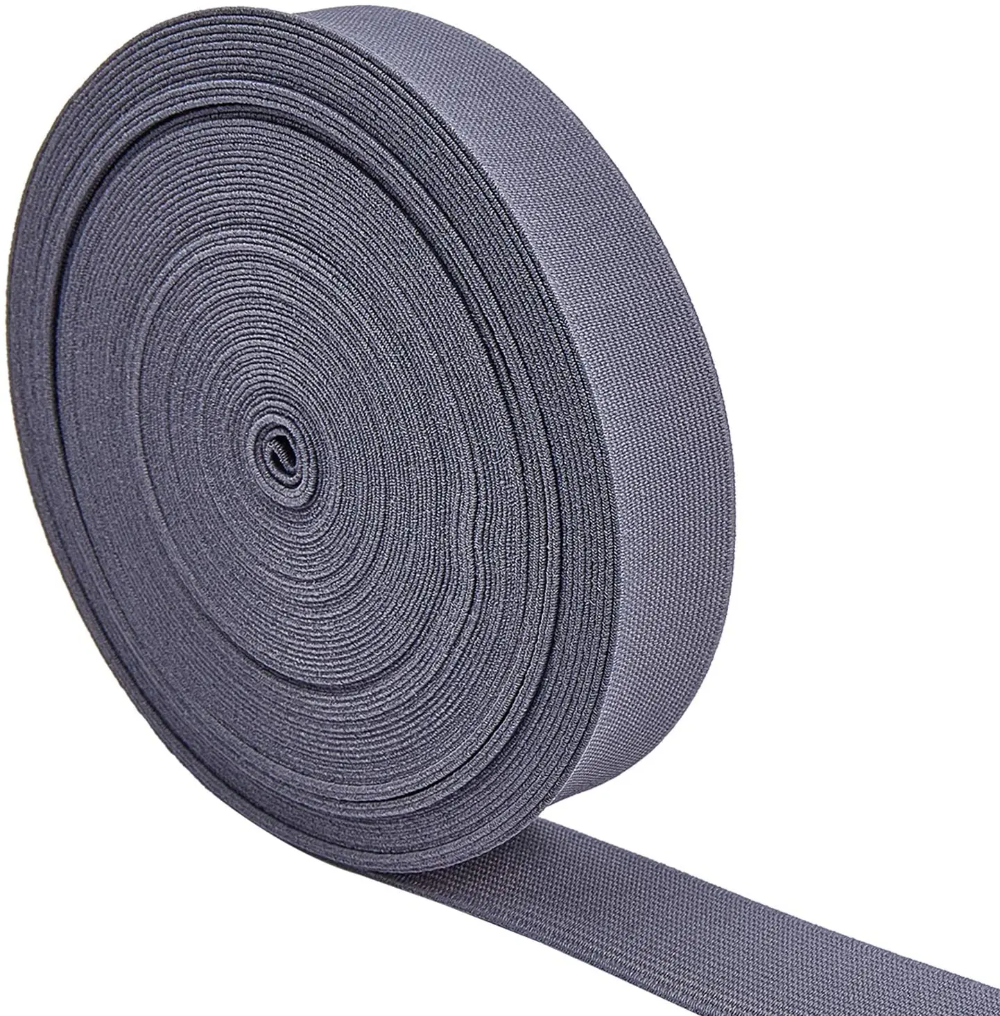 

17.5 Yards Braided Elastic Bands Ultra Thick Flat Elastic Bands Dark-Gray Color Knit Webbing Sewing Accessories 1.18 inch