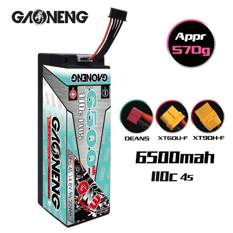 

Батарейка Gaoneng GNB, 6500 мАч, 14,8 в, 1/8 C, 5 мм, XT90/XT60/T/EC5