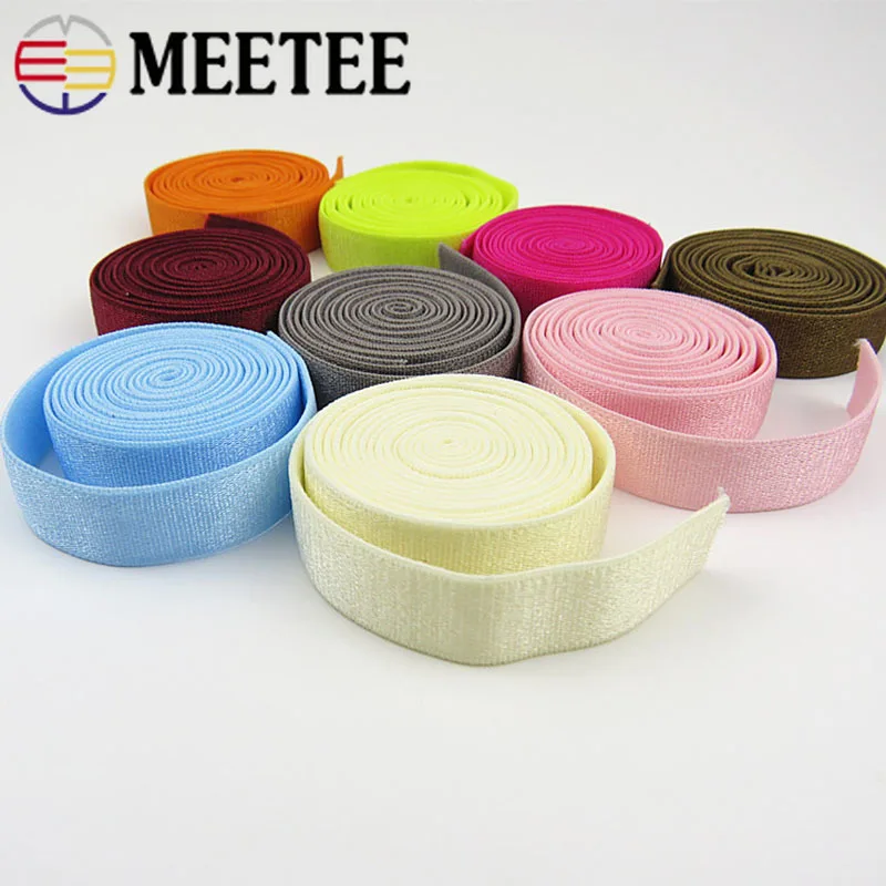 Meetee-banda el&aacute;stica de 10mm para traje de ba&ntilde;o, cintur&oacute;n de hombro, ropa interior, sujetador, decoraci&oacute;n de cuaderno, accesorios de costura DIY, 20 metros-3